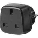 Brennenstuhl Travel Adapter GB/earthed adaptador e inversor de corriente Negro, Adaptador de enchufe negro, Negro, A granel