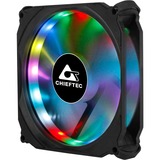 Chieftec CF-3012-RGB sistema de refrigeración para ordenador Carcasa del ordenador Ventilador 12 cm Negro Ventilador, 12 cm, 1200 RPM, 16 dB, 53 cfm, Negro