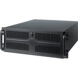 Chieftec UNC-411E-B carcasa de ordenador Estante Negro, Plata 400 W, Servidor de vivienda negro, Estante, Servidor, Negro, Plata, ATX, EATX, micro ATX, SECC, 4U