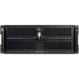 Chieftec UNC-411E-B carcasa de ordenador Estante Negro, Plata 400 W, Servidor de vivienda negro, Estante, Servidor, Negro, Plata, ATX, EATX, micro ATX, SECC, 4U