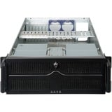 Chieftec UNC-411E-B carcasa de ordenador Estante Negro, Plata 400 W, Servidor de vivienda negro, Estante, Servidor, Negro, Plata, ATX, EATX, micro ATX, SECC, 4U
