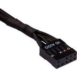 Corsair CC-8900244 cable de alimentación interna 0,3 m, Cable alargador negro, 0,3 m, Macho, Macho, Derecho, Derecho, Negro