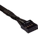 Corsair CC-8900244 cable de alimentación interna 0,3 m, Cable alargador negro, 0,3 m, Macho, Macho, Derecho, Derecho, Negro