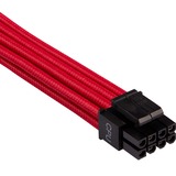 Corsair CP-8920223 cable de alimentación interna rojo, Macho, Macho, Derecho, Derecho, Negro, Rojo