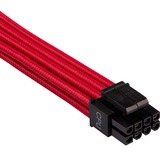 Corsair CP-8920223 cable de alimentación interna rojo, Macho, Macho, Derecho, Derecho, Negro, Rojo