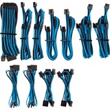 Corsair CP-8920228 cable de alimentación interna azul/Negro, Macho, Hembra, Derecho, Derecho, Negro, Azul
