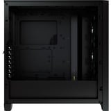 Corsair iCUE 4000X RGB Midi Tower Negro, Cajas de torre negro, Midi Tower, PC, Negro, ATX, Plástico, Acero, Vidrio templado, Juego