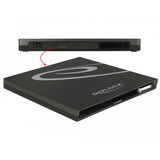 DeLOCK 42595 Caja para disco ODD SATA Negro, Caja de unidades SATA, Asmedia ASM1153E, 5 Gbit/s, Corriente alterna, USB, 3.2 Gen 1 (3.1 Gen 1), USB Tipo C