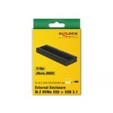 DeLOCK 42600 tarjeta y adaptador de interfaz USB 3.2 Gen 1 (3.1 Gen 1), Caja de unidades negro, M.2, USB 3.2 Gen 1 (3.1 Gen 1), Negro, Actividad, Poder, JMicron JMS583, 10 Gbit/s