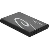 DeLOCK 42610 caja para disco duro externo Carcasa de disco duro/SSD Negro 2.5", Caja de unidades negro, Carcasa de disco duro/SSD, 2.5", Serial ATA III, 6 Gbit/s, Hot-swap, Negro