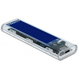 DeLOCK 42620 caja para disco duro externo Caja externa para unidad de estado sólido (SSD) Azul M.2, Caja de unidades transparente, Caja externa para unidad de estado sólido (SSD), M.2, M.2, 10 Gbit/s, Conexión USB, Azul