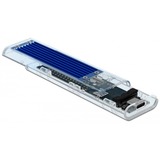 DeLOCK 42620 caja para disco duro externo Caja externa para unidad de estado sólido (SSD) Azul M.2, Caja de unidades transparente, Caja externa para unidad de estado sólido (SSD), M.2, M.2, 10 Gbit/s, Conexión USB, Azul