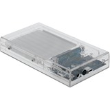 DeLOCK 42622 caja para disco duro externo Carcasa de disco duro/SSD Transparente 2.5", Caja de unidades transparente, Carcasa de disco duro/SSD, 2.5", SATA, Hot-swap, Conexión USB, Transparente