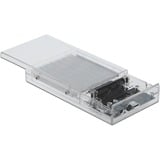 DeLOCK 42622 caja para disco duro externo Carcasa de disco duro/SSD Transparente 2.5", Caja de unidades transparente, Carcasa de disco duro/SSD, 2.5", SATA, Hot-swap, Conexión USB, Transparente