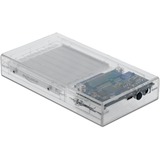 DeLOCK 42622 caja para disco duro externo Carcasa de disco duro/SSD Transparente 2.5", Caja de unidades transparente, Carcasa de disco duro/SSD, 2.5", SATA, Hot-swap, Conexión USB, Transparente