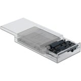 DeLOCK 42622 caja para disco duro externo Carcasa de disco duro/SSD Transparente 2.5", Caja de unidades transparente, Carcasa de disco duro/SSD, 2.5", SATA, Hot-swap, Conexión USB, Transparente