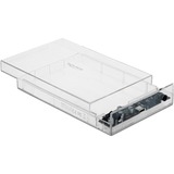 DeLOCK 42623 caja para disco duro externo Carcasa de disco duro/SSD Transparente 2.5/3.5", Caja de unidades transparente, Carcasa de disco duro/SSD, 2.5/3.5", Serial ATA III, Hot-swap, Conexión USB, Transparente