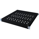 Digitus Baldas con carriles de fijación variables para la fijación en armarios de 483 mm (19") negro, Estantería ajustable, Negro, Acero, 50 kg, 1U, Turquía