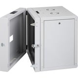 Digitus Carcasa de pared de la serie Unique - de dos piezas, giratoria, Armario IT gris claro, giratoria, Bastidor de pared, 20U, 100 kg, Gris