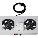 Digitus Unidad de ventilador de techo para una instalación variable de 483 mm (19"), Elemento ventilador gris, Gris, 2 Ventilador(es), 276 m³/h, Turquía, 2 kg, 515 mm
