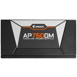 GIGABYTE GP-AP750GM unidad de fuente de alimentación 750 W 20+4 pin ATX ATX Negro, Fuente de alimentación de PC negro, 750 W, 100 - 240 V, 47 - 63 Hz, 10 A, Activo, 120 W