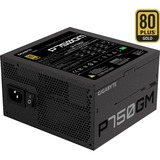 GIGABYTE P750GM unidad de fuente de alimentación 750 W 20+4 pin ATX ATX Negro, Fuente de alimentación de PC negro, 750 W, 100 - 240 V, 50/60 Hz, 12-6 A, Activo, 16 ms