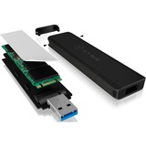 ICY BOX IB-1818-U31 caja para disco duro externo Caja externa para unidad de estado sólido (SSD) Antracita M.2, Caja de unidades negro, Caja externa para unidad de estado sólido (SSD), M.2, SATA, Serial ATA II, Serial ATA III, 10 Gbit/s, Conexión USB, Antracita