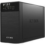 ICY BOX IB-RD3620SU3 unidad de disco multiple Escritorio Negro, Caja de unidades negro, SATA, Serial ATA II, Serial ATA III, 1,11 kg, Escritorio, Negro