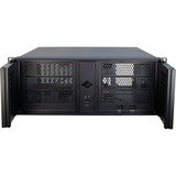 Inter-Tech 4U-4098-S Estante Negro, Servidor de vivienda negro, Estante, Servidor, Negro, ATX, micro ATX, uATX, Mini-ITX, Acero, 4U