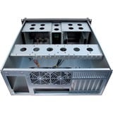 Inter-Tech 4U-4098-S Estante Negro, Servidor de vivienda negro, Estante, Servidor, Negro, ATX, micro ATX, uATX, Mini-ITX, Acero, 4U