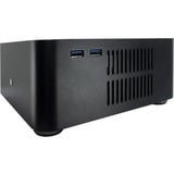 Inter-Tech A80 Small Form Factor (SFF) Negro 60 W, Caja HTPC negro, Small Form Factor (SFF), PC, Negro, ITX, Aluminio, 4 cm