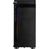 Inter-Tech A-3411 Creek Torre Negro, Cajas de torre negro, Torre, PC, Negro, ATX, ITX, micro ATX, Azul, Verde, Rojo, Frente