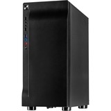 Inter-Tech A-3411 Creek Torre Negro, Cajas de torre negro, Torre, PC, Negro, ATX, ITX, micro ATX, Azul, Verde, Rojo, Frente