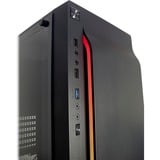 Inter-Tech A-3411 Creek Torre Negro, Cajas de torre negro, Torre, PC, Negro, ATX, ITX, micro ATX, Azul, Verde, Rojo, Frente