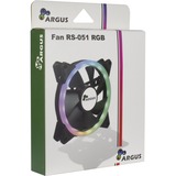 Inter-Tech Argus RS-051 RGB Carcasa del ordenador Ventilador 12 cm Negro negro, Ventilador, 12 cm, 900 RPM, 22 dB, 50,12 cfm, Negro