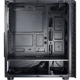 Inter-Tech CXC2 Torre Negro, Cajas de torre negro, Torre, PC, Negro, ATX, ITX, micro ATX, Vidrio templado, Azul