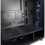 Inter-Tech CXC2 Torre Negro, Cajas de torre negro, Torre, PC, Negro, ATX, ITX, micro ATX, Vidrio templado, Azul