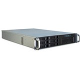 Inter-Tech IPC 2U-2406 Estante Negro, Plata, Servidor de vivienda negro, Estante, Servidor, Negro, Plata, ATX,EATX,EEB,Mini-ITX,uATX, Acero, 2U