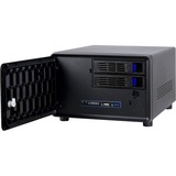 Inter-Tech SC-2100 Small Form Factor (SFF) Negro, Caja cubo negro, Small Form Factor (SFF), PC, Negro, Mini-ITX, Acero, Actividad, Alarma, Unidad de disco duro, Red, Poder