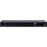 Inter-Tech SW-0816 unidad de distribución de energía (PDU) 8 salidas AC Negro, Regleta negro, Acero, Negro, LED, 8 salidas AC, C13 acoplador, C20 acoplador