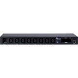 Inter-Tech SW-0816 unidad de distribución de energía (PDU) 8 salidas AC Negro, Regleta negro, Acero, Negro, LED, 8 salidas AC, C13 acoplador, C20 acoplador