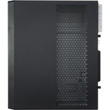 Inter-Tech S-703 Escritorio Negro, Cajas de torre negro, Escritorio, PC, Negro, Mini-ATX, uATX, Acero, 11,5 cm