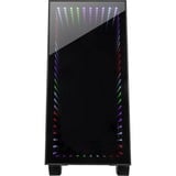 Inter-Tech X-608 Infinity Micro Torre, Cajas de torre negro, Torre, PC, ITX, uATX, Vidrio, Juego, Azul, Verde, Rojo