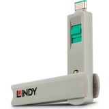 Lindy 40426 bloqueador de puerto Bloqueador de puerto + clave USB Tipo C Verde 5 pieza(s), Seguridad verde, Bloqueador de puerto + clave, USB Tipo C, Verde, 5 pieza(s)