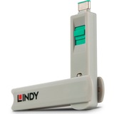 Lindy 40426 bloqueador de puerto Port blocker + key USB Tipo C Verde 5 pieza(s), Seguridad verde, Port blocker + key, USB Tipo C, Verde, 5 pieza(s)