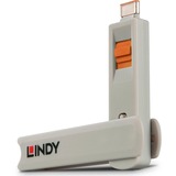 Lindy 40428 bloqueador de puerto Llave de bloqueador de puerto USB Tipo C Gris, Naranja 4 pieza(s), Seguridad naranja, Llave de bloqueador de puerto, USB Tipo C, Gris, Naranja, 4 pieza(s)