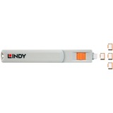 Lindy 40428 bloqueador de puerto Llave de bloqueador de puerto USB Tipo C Gris, Naranja 4 pieza(s), Seguridad naranja, Llave de bloqueador de puerto, USB Tipo C, Gris, Naranja, 4 pieza(s), 10 g