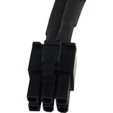 Phobya PCI-E Stromadapter 6pin -> 6+2Pin, Adaptador negro, PCI-E (6-pin), PCI-E(6+2 pin), Macho, Hembra, 90°, Negro