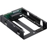 QNAP QDA-A2AR caja para disco duro externo Carcasa de disco duro/SSD Negro 2.5", Bastidor de instalación negro, Carcasa de disco duro/SSD, 2.5", Serial ATA III, 6 Gbit/s, Negro