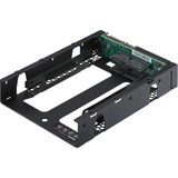 QNAP QDA-A2AR caja para disco duro externo Carcasa de disco duro/SSD Negro 2.5", Bastidor de instalación negro, Carcasa de disco duro/SSD, 2.5", Serial ATA III, 6 Gbit/s, Negro